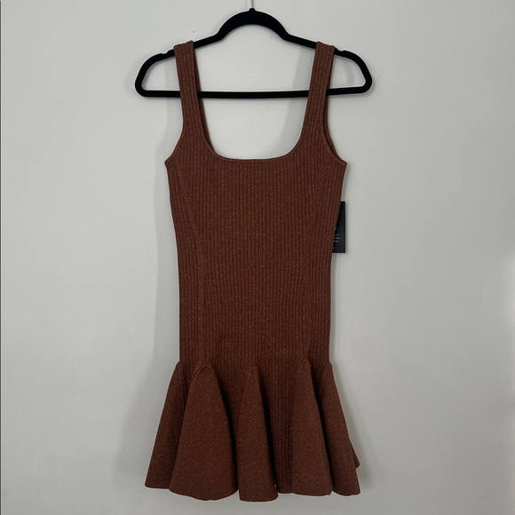 Retrofête Matson knit mini dress in metallic hazelnut from revolve - Picture 5 of 7